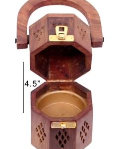 <b>GARDEN</b> 2025 New Wood Mother of Pearl Bakhoor Burner Incense Madhkan Burner Arabic Oud Burner for Home Fragrance for Ramadan - Product Image 2