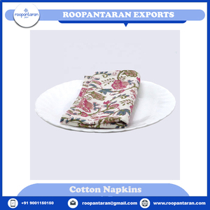 Ấn Độ surajmukhi Canary mở tay khối in bông vải bảng Khăn ăn thêu để bán với giá thấp nhất - Product Image 4