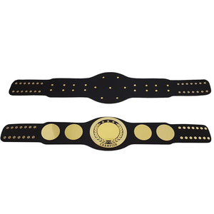 Ceinture de champion personnalisée en PU noir, durable, pour la lutte, le MMA, les arts martiaux, équipement d'entraînement unisexe, ceinture poids lourd - Product Image 4