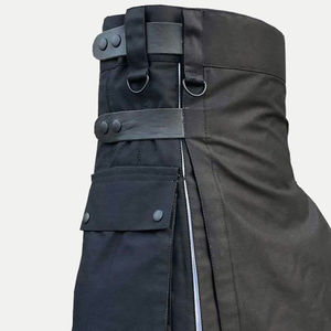 Kilts utilitaires pour hommes Style écossais de haute qualité avec logo personnalisé Meilleure vente Kilts de couleurs unies - Product Image 5