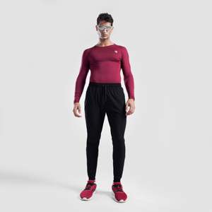 GA Fitness Apparel Slim Fit 2.0 Maroon Compression Long Sleeves - Product Image 4