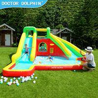 Toboggan aquatique double à glissière, château gonflable, trampoline gonflable en tissu Oxford, combo toboggan aquatique pour enfants, directement de l'usine