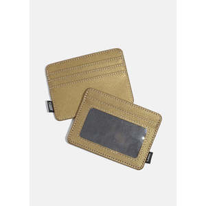 Portafoglio Sottile in Pelle Vegana PU A+ Stile Business per Passaporto Carte di Credito Biglietti da Visita Carta d'Identità Motivo Liscio - Product Image 1