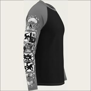 เสื้อรัดกล้ามเนื้อ MMA คุณภาพพรีเมียมสำหรับผู้ชาย ระบายอากาศได้ดี UPF50 เป็นมิตรกับสิ่งแวดล้อม ป้องกันแบคทีเรีย แห้งเร็ว สีและโลโก้สั่งทำได้ แขนยาว - Product Image 3