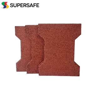 Supersafe Heavy Duty T-bone Rubber Paver 15-50mm Thickness Anti-Slip Eco-Friendly Garden Play Areas Walkways Wholesale Bulk - Product Image 2