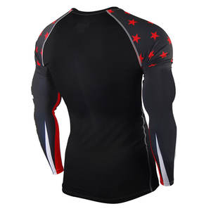 Protector de erupción de compresión para hombre de manga larga reciclado de alta calidad Impresión personalizada para entusiastas de MMA - Product Image 6