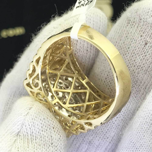 Nouvelle arrivée 14K or VVS diamant naturel bague de fiançailles pour hommes Hip Hop Style Fine Jewelry - Product Image 3