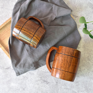 Copa de Vino Clásica Vintage, Hecha a Mano en Madera de Roble, con Forma de Cubo, para Bar, Pub, Cerveza, Té, Café - Product Image 4