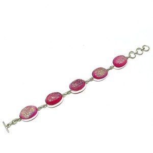 Pulseras de Plata de Ley 925 con Druzy Rosa Estilo Bohemio, ¡Gran Venta! Nuevas Llegadas - Product Image 4