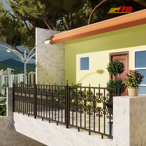 Balcon extérieur en fer forgé aux courbes élégantes, parfait pour les villas modernes et l'architecture extérieure élégante - Product Image 1