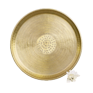 Bandeja decorativa de latón macizo, bandeja para servir de mesa, organizador de almacenamiento de oro elegante para joyería de Perfume, vela de té de comida - Product Image 3