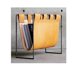 Porte-revues design luxueux pour salle de bain chambre hôtel support de rangement porte-revues en bois en cuir de qualité supérieure - Product Image 3