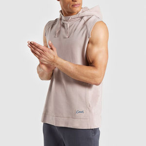 Nuevos suéteres baratos Hombres Sudadera con capucha Rosa en blanco Sudadera con capucha sin mangas Ropa personalizada Sudadera con capucha sin mangas entrenamiento Sudadera con capucha Premium - Product Image 4