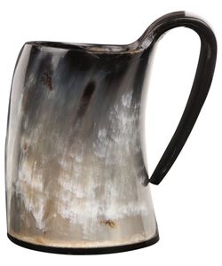 Corne à boire viking artisanale polie, verre à bière, verre à vin, capacité personnalisable - Product Image 5