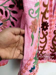 Veste longue en coton brodée à la main pour femme, nouvelle collection - Product Image 5