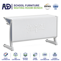 Chaise d'école moderne en acier inoxydable, mobilier commercial, design en relief d'arbre blanc pour les écoles
