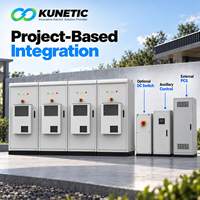 Système de stockage d'énergie KUNETIC 480 kWh LiFePO4 pour applications commerciales et industrielles, armoire extérieure BESS, usine OEM ODM