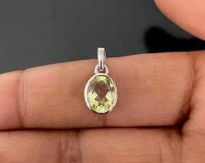 จี้สร้อยคอควอตซ์อัญมณีทรงรีทำด้วยมือจี้เงินแท้925การออกแบบที่น่าประทับใจ - Product Image 2