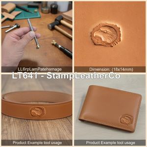 LT641 Sello de cuero Eagle Bold Head Design 18x14mm (5/7 \ "X 5/9 \") para manualidades - Product Image 1