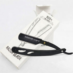 Navaja de Afeitar Recta para Hombre con 100 Cuchillas, Navaja de Barbero Clásica para un Afeitado Tradicional y Suave, Uso Diario - Product Image 4