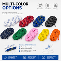 Lacets plats cirés personnalisés pour patins à glace, lacets de chaussures de patinage en polyester en gros, OEM Mingjia