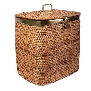 Recién llegado, cesta de lavandería Natural, limpieza ecológica, cesta de bambú Fordable, Juego de 2 cubos de almacenamiento de juguetes, ropa - Product Image 4