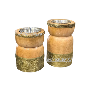Juego de 2 tuercas de madera de diferentes tamaños, servidor de dulces, diseñador de forma redonda, servidor de frutas secas, accesorios de boda Dor - Product Image 1