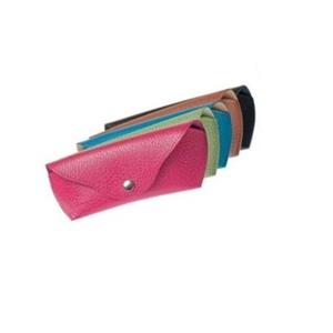 Étui à lunettes en cuir véritable personnalisé de dernière génération avec fermeture à bouton-poussoir, vente en gros - Product Image 1