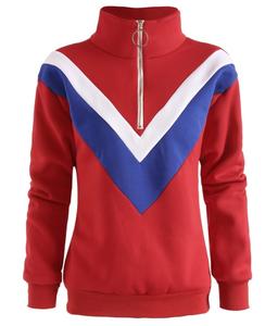 2024 nouveau Design pull à capuche pour femmes Premium lavage à l'acide Technique sweat Zip col montant avant impression poids léger XS - Product Image 5