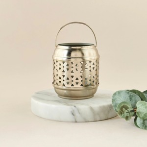 Lanterne de tombe en aluminium avec motif de feuilles Couleurs personnalisées Intérieur et extérieur Décoration de maison et de jardin Design classique éclair - Product Image 1