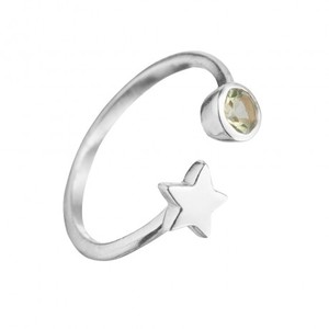 IOLITE-Anillo de Plata de Ley 925 con gema de estrella, anillo de plata de ley con gema redonda, con forma de HYDRO - Product Image 2