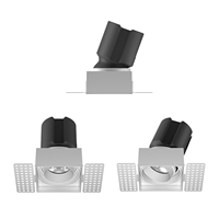 Spot LED encastré sans cadre 15W, plafonnier encastré IP20, downlight architectural sans joint pour projets de galeries et d'hôtels