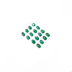 Émeraudes Naturelles Zambiennes Calibrées Ovales 3x5mm & 6x4mm, Pierres Précieuses Détachées Taillées en Coussin, Poire, Diamant Fantaisie, Couleur Vert Diamant - Product Image 4