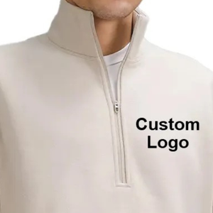 OEM เสื้อฮู้ด350Gsm แบบซิปครึ่งแขนสำหรับผู้ชายเสื้อฮู้ดแบบมีซิปโอเวอร์ไซส์ - Product Image 2