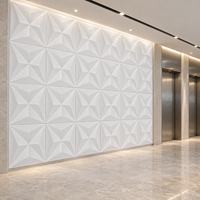 Panneau mural géométrique 3D en PVC WYRAX, texture étoile sculptée, insonorisant, décoration intérieure moderne pour hôtels et restaurants