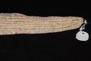 Cuentas de piedra de ópalo Welo etíope, hebras de 16 pulgadas de cuentas de Rondelle lisas, cuentas de ópalo Rondelle etíope, cuentas de ópalo Welo - Product Image 4