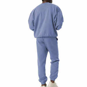 เสื้อสเวตเตอร์แขนยาวรัดรูปสำหรับผู้ชายชุดวอร์มสีล้วนสำหรับผู้ใหญ่ - Product Image 2