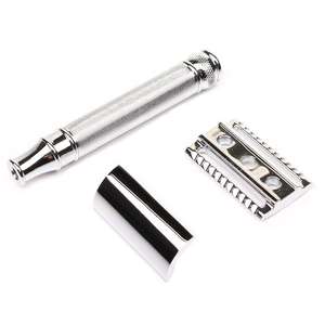 Maquinilla de afeitar de seguridad ajustable de doble filo de acero inoxidable personalizable para hombre, hoja doble para barberos, uso de etiqueta privada OEM - Product Image 6