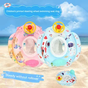 Baby Pool Float Baby Swimming Ring Floating Chair Baby Seat With Steering Wheel Pool Float