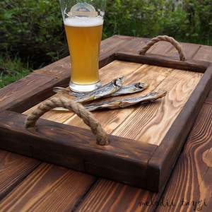 BACK <b>WOODEN</b> PRINTED TRAY BEST QUALITY <b>CARVED</b> Available square Shape and India Handicraft best Sample Hot <b>Sale</b> - Product Image 1