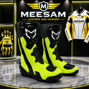 Nouvelles chaussures de moto confortables 2027 en cuir, chaussures de course pour moto en vente, doublure en mesh, bottes ventilées, nouveaux modèles - Product Image 1
