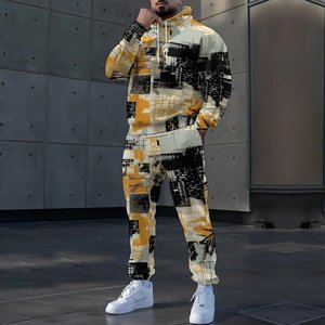 Survêtement à capuche respirant pour hommes sweat-shirt et pantalon tricotés OEM survêtement de fitness personnalisé vêtements de sport directs d'usine - Product Image 3