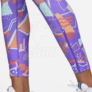 Leggings de yoga et de gym pour femmes avec logo personnalisé |   Collants de sport respirants antibactériens sans couture en spandex/polyester - Product Image 3