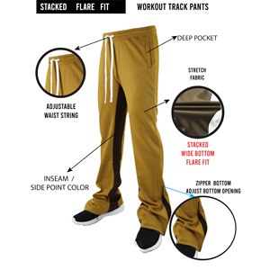 Pantalons pour hommes Pantalons de survêtement à rayures incurvées Pantalons de survêtement à rayures pour hommes Mode Ceinture élastique Jambe large ample Impression personnalisée sur les pantalons - Product Image 2