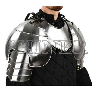 Paire de Pauldrons Gothiques en Acier Médiéval avec Épaule de Chevaliers Gorgés Acier de Calibre 18 Fonctionnel pour Roleplay & Cosplay Costume - Product Image 5