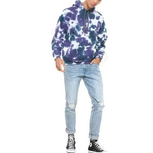 Vente en gros de sweats à capuche pour hommes, personnalisés avec broderie de patch, d'hiver, coupe oversize, effet usé, délavé à l'acide, en polyester/coton épais - Product Image 1