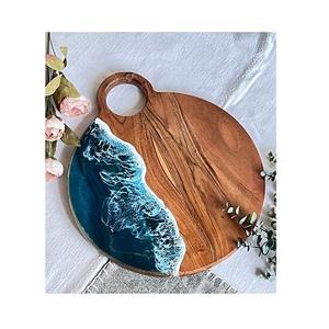 Kitchen Tabletop Decor Custom <b>Wood</b> Resin Chopping <b>Block</b> Durable <b>Wood</b> Cutting Board Kitchen <b>Blocks</b> Wooden Chopping Board - Product Image 1
