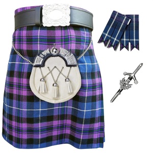 Scottish Tartan Traditional Utility Kilts for <b>Men</b> Casual <b>Wear</b> Kilt and 6pcs Set Durable Fashion for Weddings - Product Image 6
