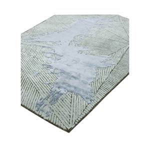 Alfombra Adrift Blue Classic Tra-15231 de Lana y Viscosa Hecha a Mano, 10 mm, Rectangular, con Patrón Jacquard Abstracto para el Hogar y el Pasillo - Product Image 2