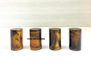 Affordable Low MOQ Epoxy Resin Round Coffee Flower Tea Candy Gift Candle Seamless <b>Tin</b> Box From STAR CRAFTS INDIA - Product Image 3